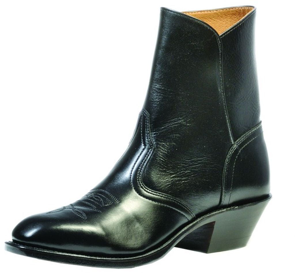 Boulet Western Boots Mens Cowboy Leather Ankle Torino Black Calf 1114 ...