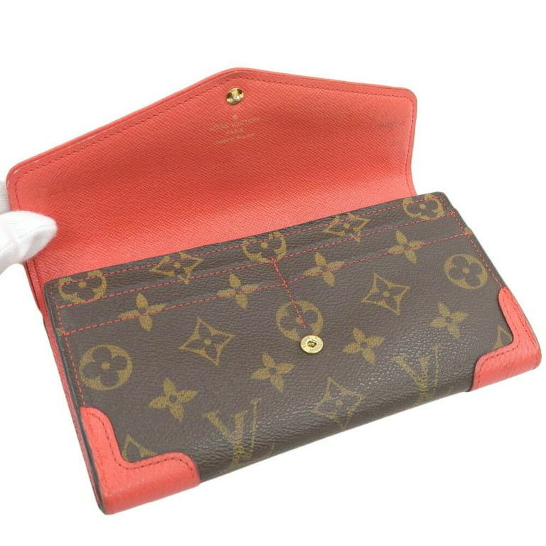 Louis Vuitton Monogram Red Retiro Flap Wallet