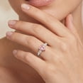 thumbnail image 4 of Rosec Jewels IGI Certified Lab Grown Pink Diamond Heart Promise Ring - 1 Carat - VS1 Grade - Pink White Diamond Ring - Gift for Special Occasions, 925 Sterling Silver, US 4.00, 4 of 8