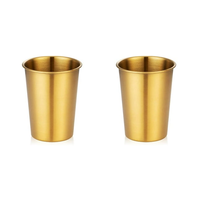 Injueey Taza de café de acero, práctica taza de agua potable, bebidas frías de una sola capa, soporte apilable a prueba de herrumbre, para acampar, Type5 NO5 Injueey CBP182821