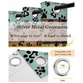 thumbnail image 5 of Aqua Brown Blackout Curtains for Bedroom, Thermal Insulated Window Treatment, Rustic Farmhouse Dog Paw Vintage Grommet Top Blackout Draperies and Drapes for Basement 27.5"x39" 2 Panels, 5 of 8