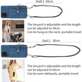 thumbnail image 6 of Phone Case for Samsung Galaxy A42 5G Zipper Wallet Cover with Credit Card Holder Slot Shoulder Crossbody Strap Long Lanyard Leather Cell Accessories A 42 G5 42A S42 4G 2021 Women Girls Blue, 6 of 14
