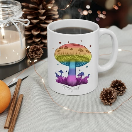 

Rainbow Mushroom Ceramic Mug 11oz