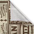 thumbnail image 3 of Ambesonne Vintage Kitchen Curtains, Old Advertisement Retro, 55"x45", Brown Cream, 3 of 3