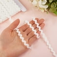 thumbnail image 5 of 50 Yards Polyester Wavy Fringe Trim Ribbon Wave Bending Lace Trim White 3/8 inch(10mm), 5 of 9