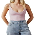 thumbnail image 1 of Women Spaghetti Strap Camisole Solid Color U-Neck Sleeveless Sling Tank Tops Basic Tops, 1 of 5