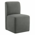 thumbnail image 6 of CHITA Upholstered Dining Chairs with Casters Set of 2,Modern Armless Accent Chair with Wheels for Bedroom Reading Room Living Room, Gray Fabric, 6 of 11
