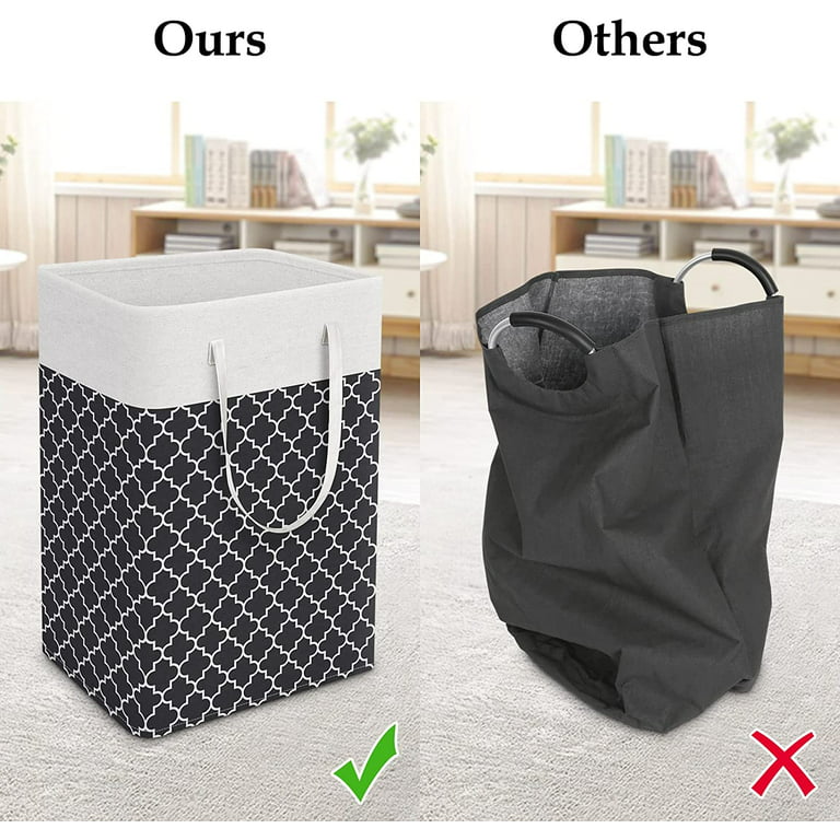 Large Collapsible Laundry Basket Hamper with Easy Carry  Handles,Freestanding Clothes Hampers for Laundry, Bedroom, Dorm, Towels,  Toys, 75L