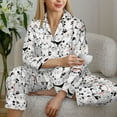 thumbnail image 6 of Fotbe Cute Cat Pattern Long Sleeve Pajama Set for Women,Sleepwear Set,2-piece Loungewear Set,Soft PJs Comfy Nightwear with Pockets -Medium, 6 of 7