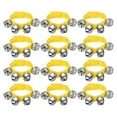 thumbnail image 1 of Unique Bargains 12 Pcs Clochettes de Poignet, Clochettes à Grelots Clochettes de Cheville Instruments de Percussion Rythme Musical pour Fête Noël, Jaune, 1 of 6