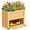 Wood, variant on NAIZEA Raised Bed Garden Cabinet with Extra Storage Compartments, 34" x 18" x 30" Wooden Planter Box Large Planter Stand Box for Herbs, Vegetables, Flowers Backyard Patio Gardening Balcony