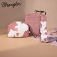 thumbnail image 6 of Wrangler Cow Print KeyChain Wristlet Wallets for Women Western Dual Pouch Wristlet Portable Credit Card Holder Wallet With Zipper, Cow-Pink, 6 of 9