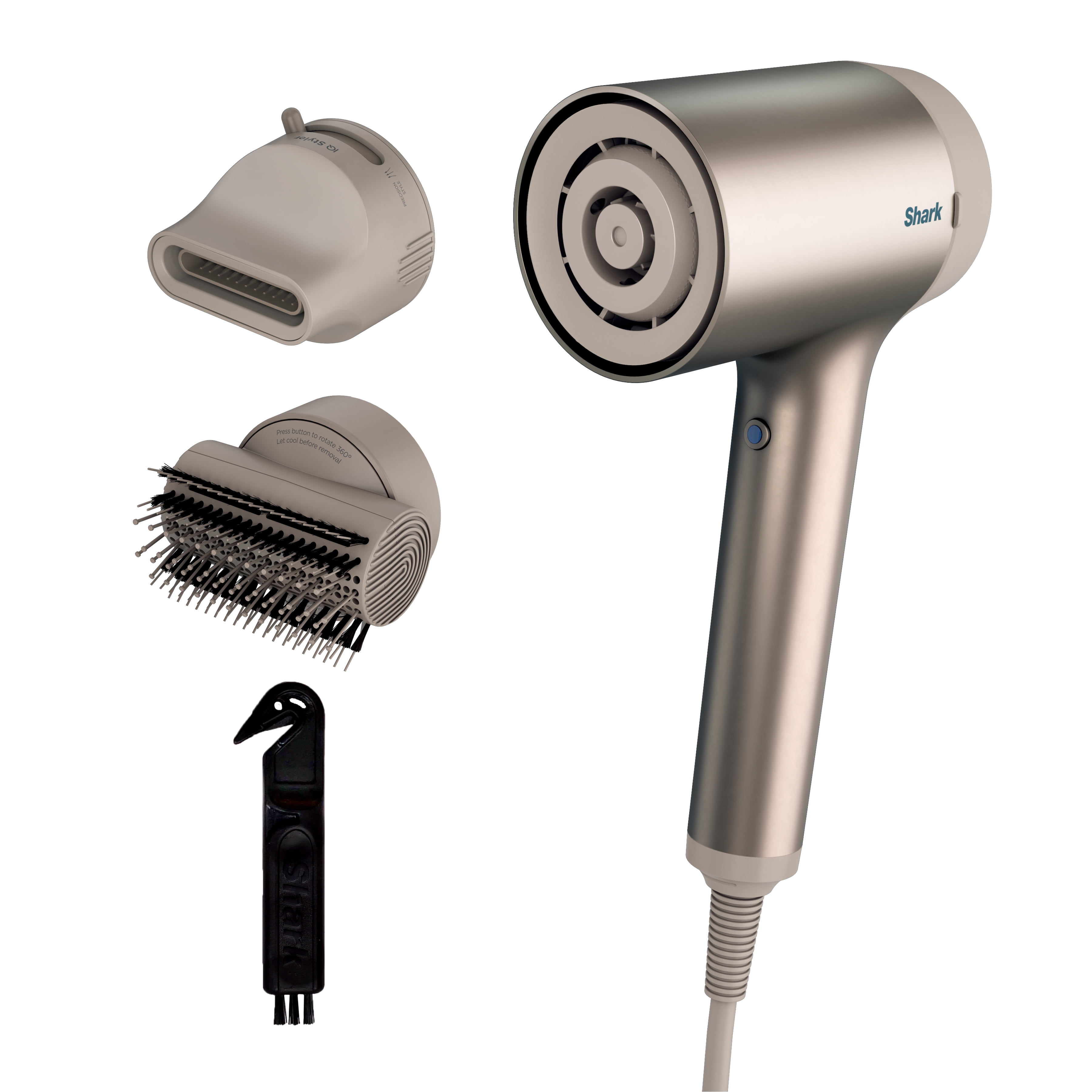 Shark HyperAIR Ionic Hair Dryer with IQ 2-in-1 Concentrator & Styling Brush Attachments, HD112