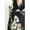 thumbnail image 4 of Black Floral Shawl Collar Maternity Tunic Sweater, 4 of 4