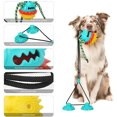 thumbnail image 2 of Pet Silicone Molar Squeak Toy Dog Rope Ball Pull Sucker Interactive Dog Chewing Toy-Blue, 2 of 7