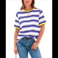thumbnail image 2 of Camisetas de Corta con Bloques de Color A Rayas en Amarillo, y M, 2 of 7