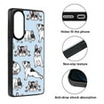 thumbnail image 2 of WIRESTER Shockproof Soft Rubber Cover Case for Samsung Galaxy S25 Edge 6.7 inch 2025, French Bulldog Funny Playful Postures On Light Blue Background, 2 of 5