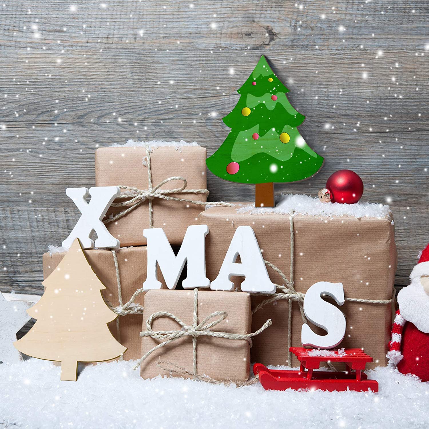 8 X 10 Inch Wooden Christmas Tree Cutout Christmas Unfinished Wooden Ornaments Blank Christmas Tree Craft Wooden Tions For Diy Christmas Party Decor 6 Pieces Walmart Canada