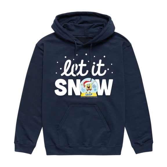 SpongeBob SquarePants - Let It Snow - Men's Pullover Hooded Fleece Sweatshirt