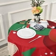 thumbnail image 6 of Coolnut 60" Christmas Santa Claus Round Tablecloth, Waterproof Stain and Wrinkle Resistant Washable Decorative Table Covers for Kitchen Dining Tabletop Party Outdoor Picnic, 6 of 7