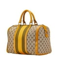 thumbnail image 2 of Pre-Owned Gucci GG Canvas Sherry Line Shoulder Bag 247205 Beige Yellow Leather... (Fair), 2 of 19