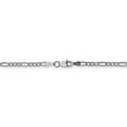 thumbnail image 4 of 14K White Gold 2.5mm White Gold Semi-Solid Figaro Chain 16 Inch, 4 of 5