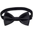 thumbnail image 6 of Xfvqtps Boys Bow Tie Solid Color Bowties Adjustable Neckties for Uniform School Party Black, 6 of 7