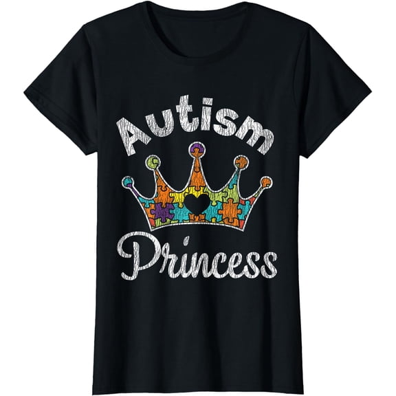 Autism Princess Daughter Family Autistic Kids Awareness Girl T-Shirt