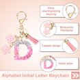 thumbnail image 3 of Uxcell Alphabet Initial Letter Keychain, Resin Cute Keychains with Tassel Butterfly Letter Pendant Charm D, 3 of 7