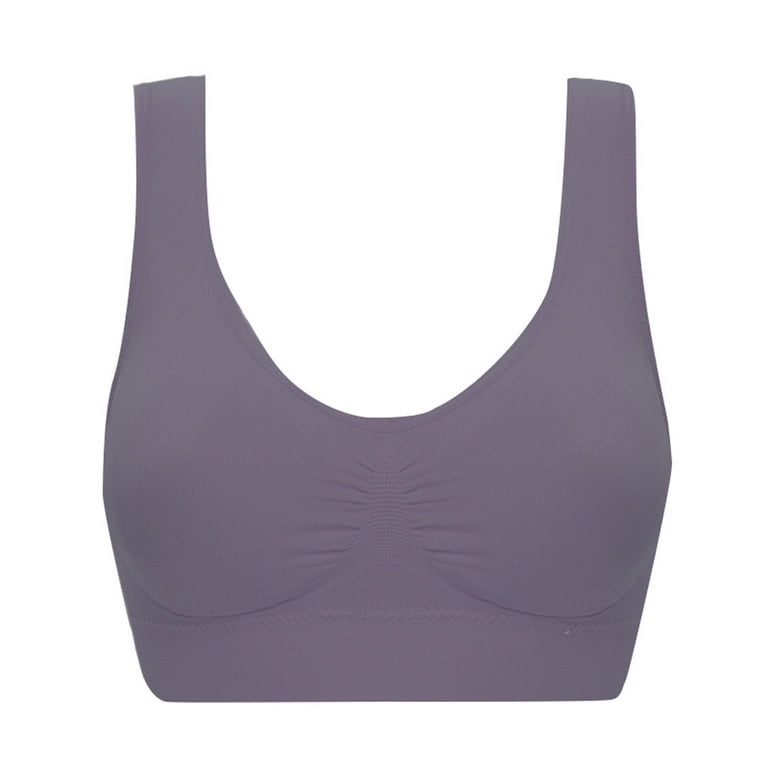 OGLCCG 3 Pack Women's Wireless Full-Coverage Bra Push Up Padded Workout Yoga  Bra Stretch Comfort Seamless T-Shirt Bra 