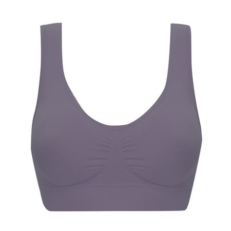 3PC Women s Solid Bra Ultra Thin Bras Plus Size Bralette Sports Bra Yoga Fitness Running Workout Full Cup Bra Tank Top