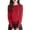 Red, variant on Base Layer Tops For Women Knitted Crew Neck Long Sleeve Ribbed Pullover Casual Loose Fall Winter Trendy Blouse (XL, Yellow-A)