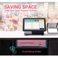 thumbnail image 6 of Tera 16" Auto Open Cash Register Drawer with Universal Under Counter Mounting Metal Brackets (Round Corner) Heavy Duty Insert Tray 5 Bill 8 Coin Removable Cash Tray for POS Small Businesses Store 405R, 6 of 9