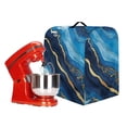 thumbnail image 4 of FOR U DESIGNS Blue Gold Marble Stand Mixer Cover compatible with Kitchen Aid Mixer Portable Mixer Dust Covers Multi Pockets Compatible with Kitchen Aid 6-8 Quart Bowl Lift - L, 4 of 8
