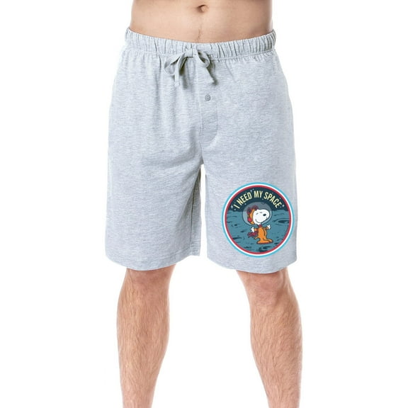 Peanuts Mens' Snoopy I Need My Space Character Sleep Pajama Shorts