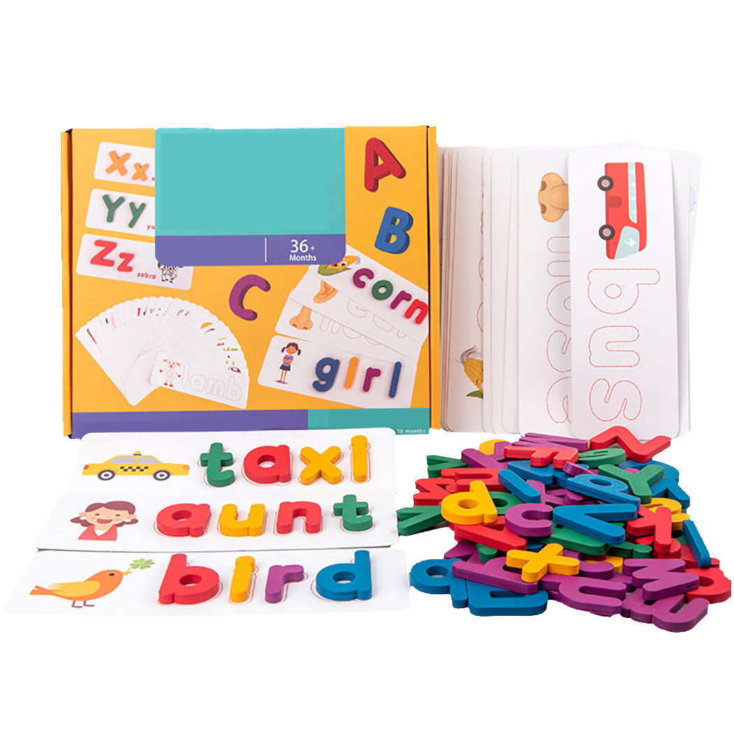 See Spelling Learning Toy Creative Wooden Alphabet Flash ...