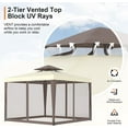 thumbnail image 3 of Phonjoroo Patio Gazebo Tent 10x10 ft, Outdoor Canopy Shelter, 3 of 7