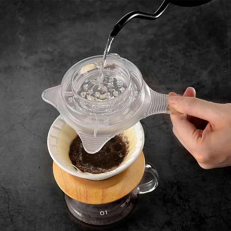 Temacd Extraction Drip Cup Reusable Homogeneous Extraction Plastic  Precision Coffee Maker Drip for Coffee Lover Clear