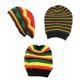 thumbnail image 5 of Guardurnaity Gorro de calavera holgado, cálido y moderno, gorro de punto a prueba de viento con rayas de arcoíris para cualquier ocasión Sombreros Verde Negro M (56-58 cm), 5 of 6
