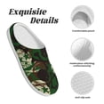 thumbnail image 5 of Wukai Camouflage Skull Print Women's Indoor Bedroom Slipper Slip On Shoes, Unisex House Shoes with Anti-Skid Sole for Men, Gift for Women Men-35/36, 5 of 7