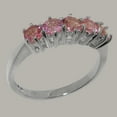 thumbnail image 2 of LBG British Made 925 Sterling Silver Natural Pink Tourmaline Womens Eternity Ring - 33 size options - Size 11.5, 2 of 7
