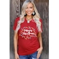 thumbnail image 3 of Christmas Cheer Red Merry Lights Print Crew Neck T-Shirt | [ZhiHiMeRi] | (US 4-6)S, 3 of 9