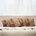 thumbnail image 4 of Ambesonne Vintage Throw Pillow Cover 4 Pack, Mechanical Clocks Gears, 16", Dark Orange Beige, 4 of 5