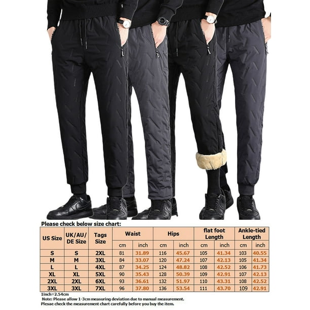 MAWCLOS Men's Bottoms Zipper Pocket Trousers Fleece Lined Pants Hiking Work  Elastic Waist Sweatpants Gray#2 S