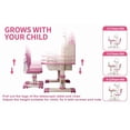 thumbnail image 5 of Dapmiu Adjustable Kids Desk Chair Study Combo, Widened Desktop & Rounded Anti-Pinch Safety Pink, 5 of 6