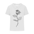 thumbnail image 4 of Red Shirts for Women Plus Basic Fitted Cropped Tees Womens Summer Tops Casual Linen Letter Print Tee, 4 of 4
