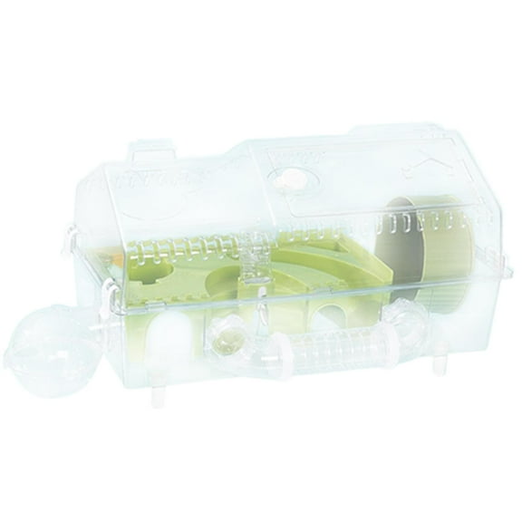 Bvdfgk Hamster Cage Guinea Pig Cage Transparent Multifunction Small Animal Cage Habitat green