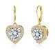 thumbnail image 1 of Pendientes ALEXCRAFT con forma de corazón, chapados en oro de 14 quilates, para mujer, 1 of 7