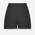 thumbnail image 5 of Stephy Women's Shorts 2025 Summer Casual Cute Ruffle Shorts Comfy Elastic Waist Drawstring Pleated Short, Black, XXL, 5 of 6