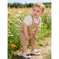 thumbnail image 2 of CARETOO Baby Boys Clothes Unisex Rompers For Baby Girls Unisex Baby Clothes 2pcs Infant Summer Overalls Outfit  6 Months-3T Jumpsuit Set, 2 of 13